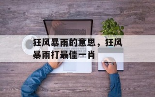 狂风暴雨的意思，狂风暴雨打最佳一肖