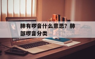 肺有啰音什么意思？肺部啰音分类