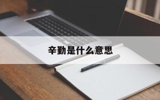 辛勤是什么意思