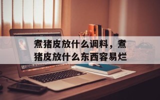 煮猪皮放什么调料，煮猪皮放什么东西容易烂