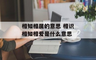 相知相属的意思 相识相知相爱是什么意思