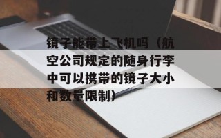 镜子能带上飞机吗（航空公司规定的随身行李中可以携带的镜子大小和数量限制）