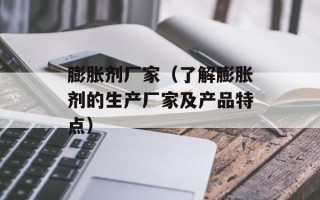 膨胀剂厂家（了解膨胀剂的生产厂家及产品特点）
