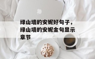 绿山墙的安妮好句子，绿山墙的安妮金句显示章节
