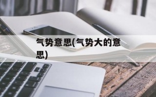 气势意思(气势大的意思)