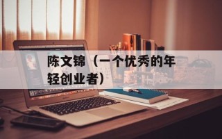 陈文锦（一个优秀的年轻创业者）