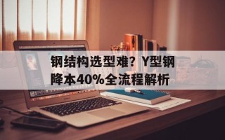 钢结构选型难？Y型钢降本40%全流程解析