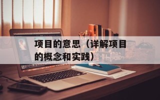 项目的意思（详解项目的概念和实践）
