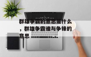 群雄争霸的意思是什么，群雄争霸谁与争锋的意思