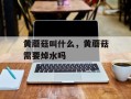 黄蘑菇叫什么，黄蘑菇需要焯水吗