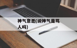 神气意思(说神气是骂人吗)
