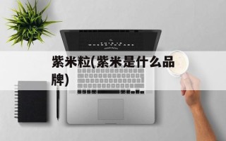 紫米粒(紫米是什么品牌)