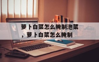 萝卜白菜怎么腌制泡菜，萝卜白菜怎么腌制