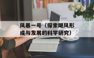 风暴一号（探索飓风形成与发展的科学研究）