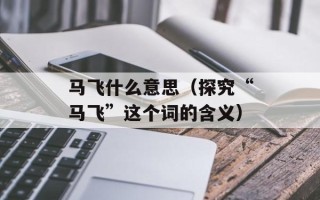 马飞什么意思（探究“马飞”这个词的含义）
