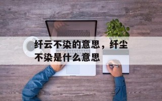 纤云不染的意思，纤尘不染是什么意思