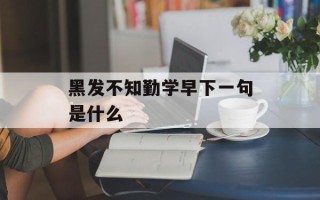 黑发不知勤学早下一句是什么