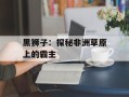 黑狮子：探秘非洲草原上的霸主