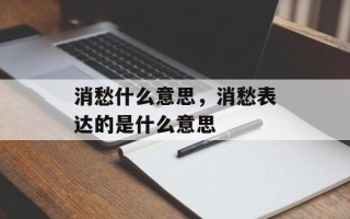 消愁什么意思，消愁表达的是什么意思