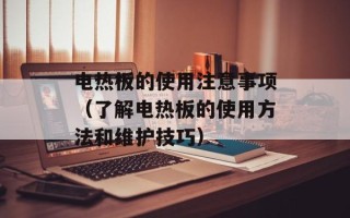 电热板的使用注意事项（了解电热板的使用方法和维护技巧）