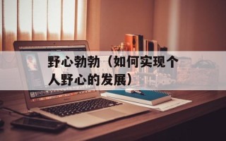 野心勃勃（如何实现个人野心的发展）