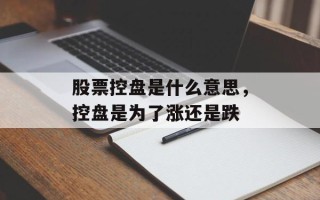 股票控盘是什么意思，控盘是为了涨还是跌