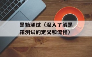 黑箱测试（深入了解黑箱测试的定义和流程）