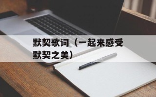 默契歌词（一起来感受默契之美）