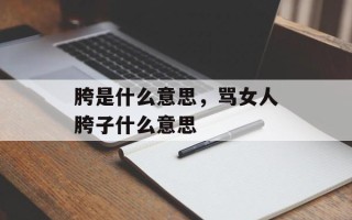 胯是什么意思，骂女人胯子什么意思