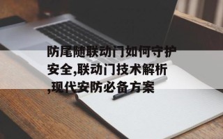 防尾随联动门如何守护安全,联动门技术解析,现代安防必备方案