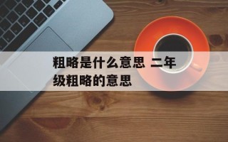 粗略是什么意思 二年级粗略的意思