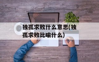 独孤求败什么意思(独孤求败比喻什么)