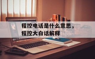 程控电话是什么意思，程控大白话解释