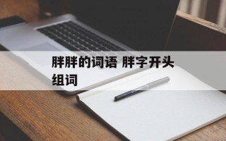 胖胖的词语 胖字开头组词