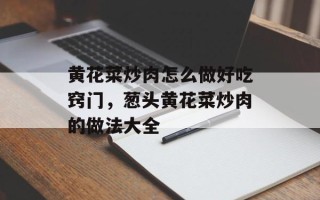 黄花菜炒肉怎么做好吃窍门，葱头黄花菜炒肉的做法大全