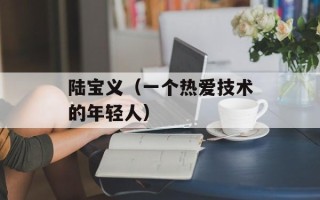陆宝义（一个热爱技术的年轻人）