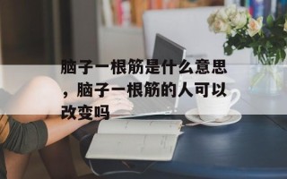 脑子一根筋是什么意思，脑子一根筋的人可以改变吗
