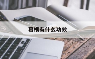 葛根有什么功效