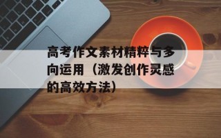 高考作文素材精粹与多向运用（激发创作灵感的高效方法）