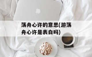 荡舟心许的意思(游荡舟心许是表白吗)