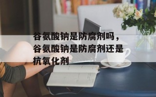 谷氨酸钠是防腐剂吗，谷氨酸钠是防腐剂还是抗氧化剂