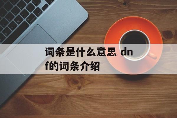 词条是什么意思 dnf的词条介绍-第1张图片-